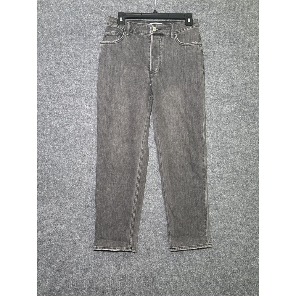 H&M Jeans Womens 4 Black Straight Denim Dark Wash Casual